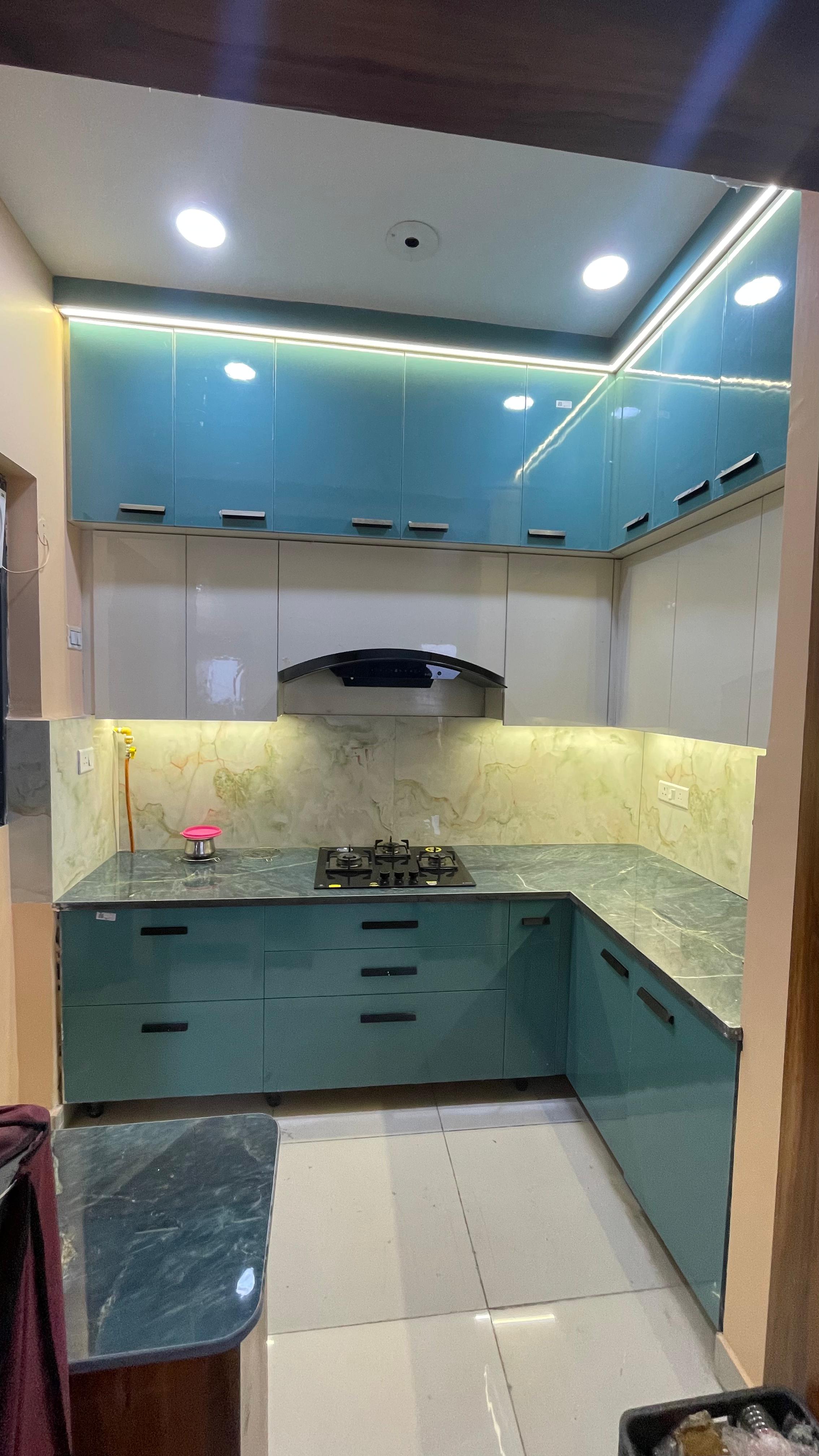 Matte Grey Handleless Cabinets